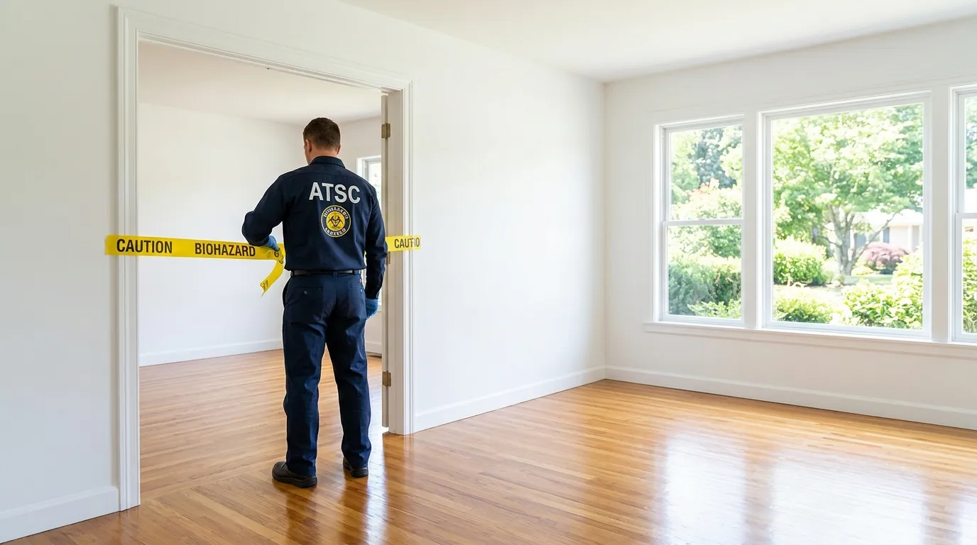 Certified biohazard cleanup crew performing Crime Scene Cleanup in Albany